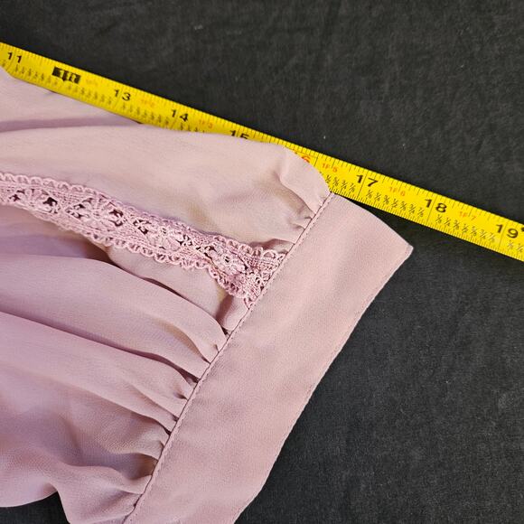 Shun Mei Rose Blouse Size L Lace Embroidered Vintage Inspired Victorian - Picture 9 of 10